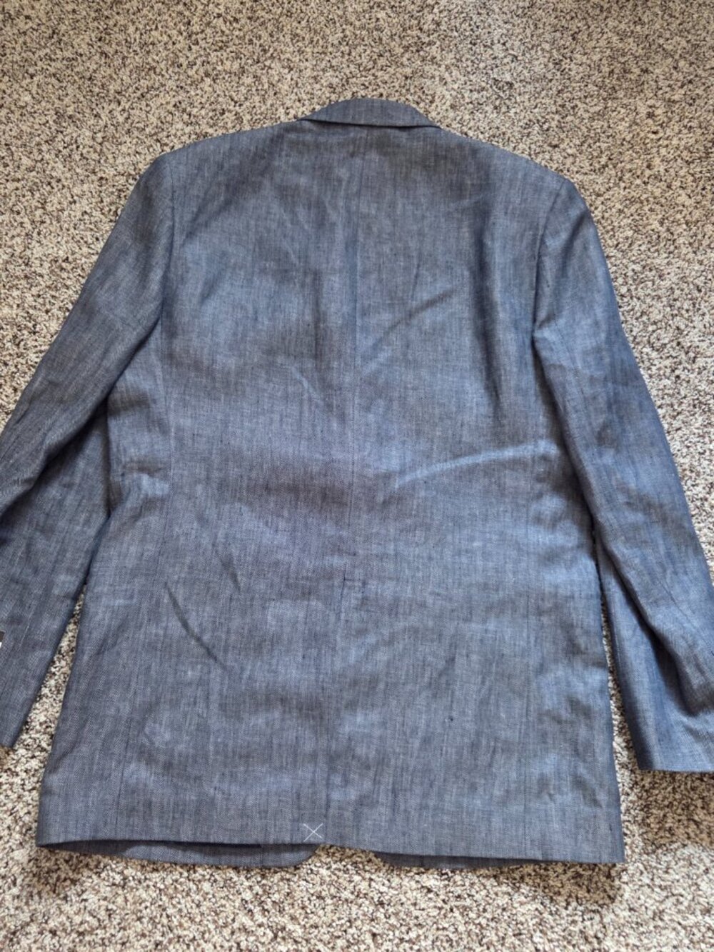 Tasso Elba 100% Linen Blazer Sport Coat Blue Stripe NWT - Picture 8 of 11